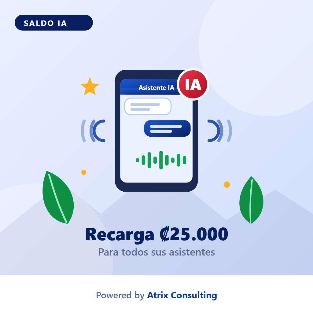 Recarga de Saldo IA — ₡25.000